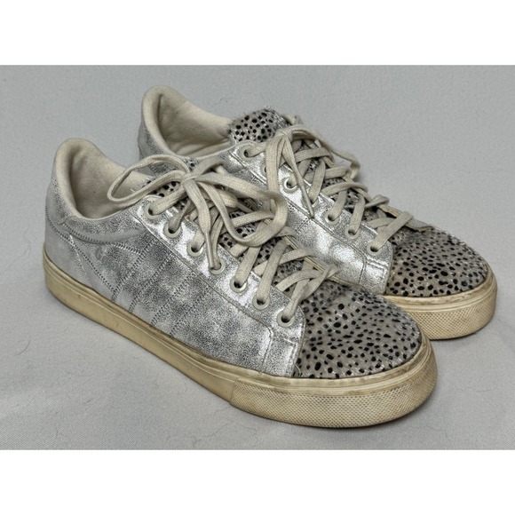 Gola Shoes - Gola Orchid II Cheetah Womens Silver Metallic Animal Print Sneaker CLA466 Size 9